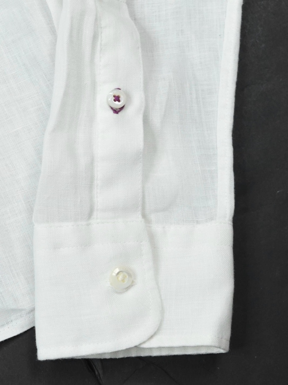 Faherty Men's Linen Laguna Shirt White Linen Button-Down Shirt - Picture 5 of 7